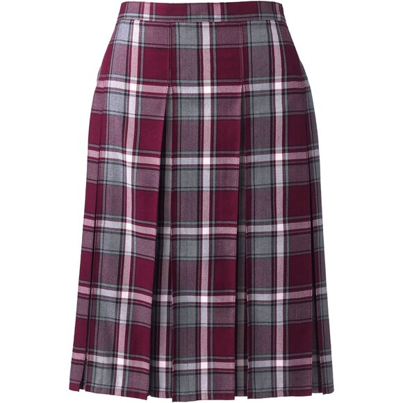Lands' End School Uniform Women's Plaid Box Pleat Skirt BTK, NWT - Picture 1 of 1